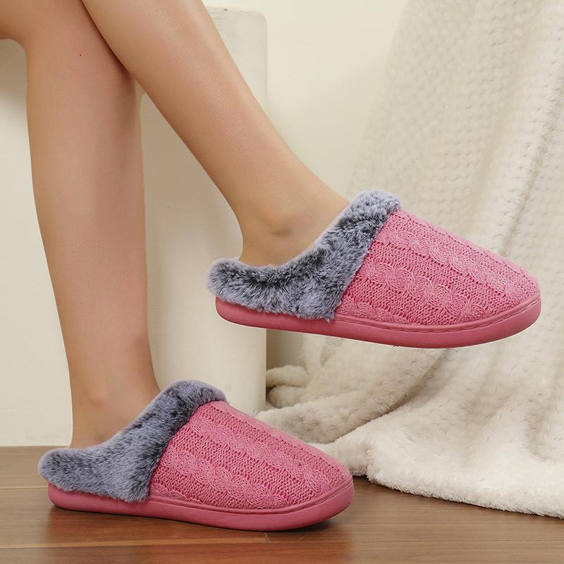 Warm Winter Slippers Woman Designer Fluffy Woman Slippers Soft Sole Women's Home Slippers New Footwear Female House Shoes