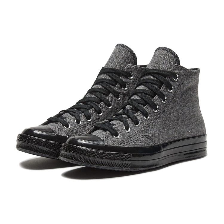 Converse Chuck 70 Comfortable Fashion High-Top Canvas Shoes Unisex Sneakers Black Gray 167106C