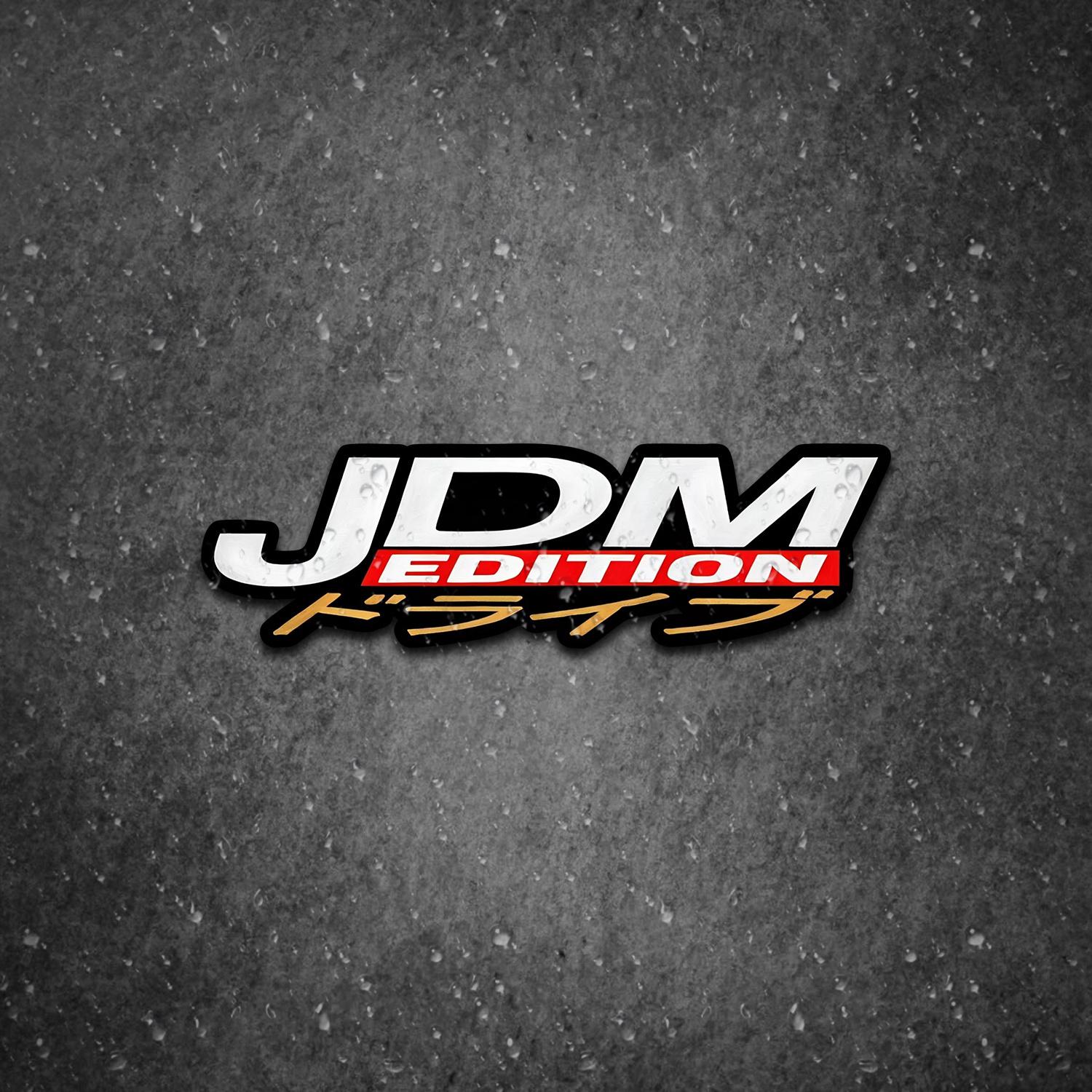 

JDM style Japanese character stickers - black and red letters suitable for personalized decoration of sedans, trucks, and model