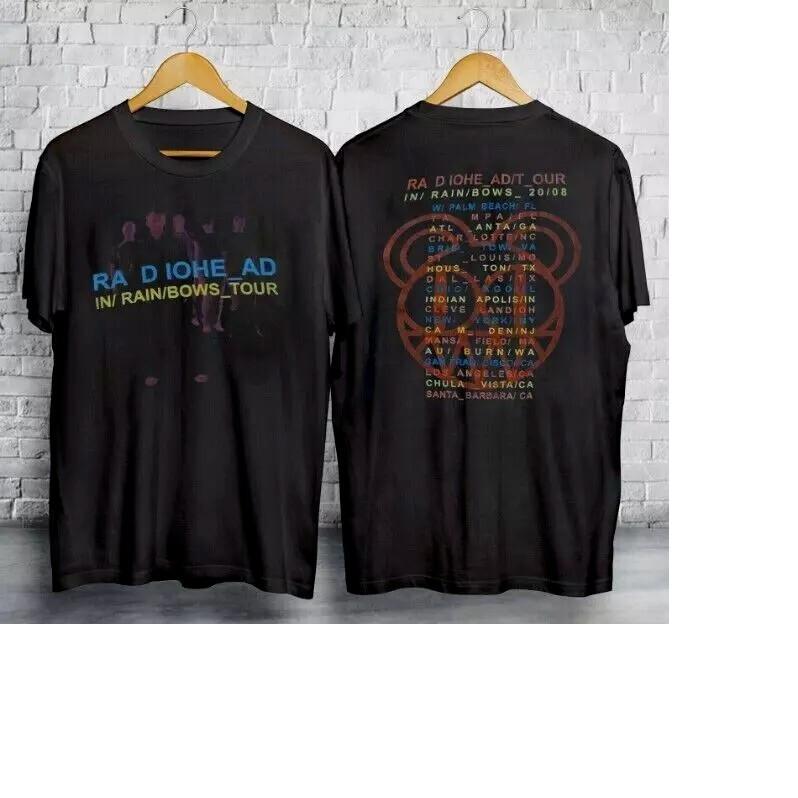 Radiohead Band In Rainbows Tour 2008 Black T Shirt Great new new Tshirt Unisex T-Shirt S