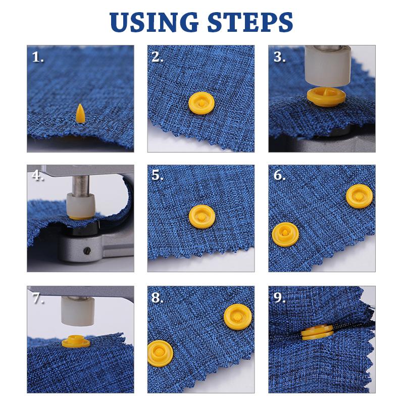 Wholesale T5 Plastic Snap Buttons For Clothing Diy Garment Press Stud Fasteners Used To Kids Diapers/Bibs/Bags/Folder/