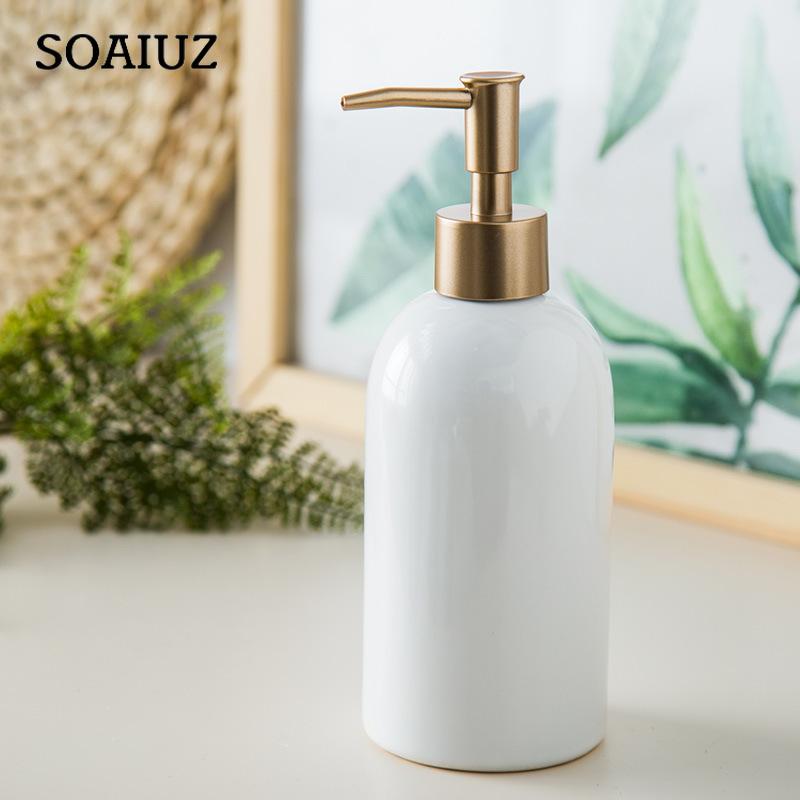 Ceramic Lotion Bottle Press Shampoo Body Wash Hand Sanitizer Dispenser Bottle