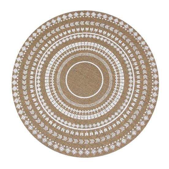 Круглые джутовые подставки под тарелки Ручной работы Деревенские подставки под столовые приборы Термостойкие Подставки под стаканы для обеденного стола Многоразовые Кухонный декор E