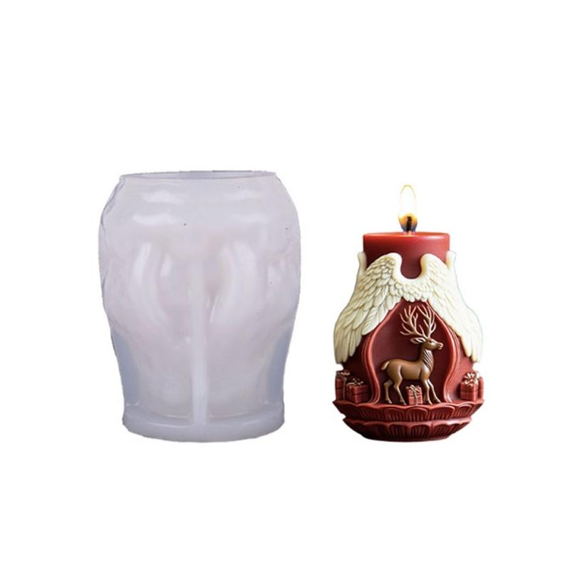 Silicone Molds Christmas Candle Molds Elks Epoxy Resin Molds Soap Molds Santa Claus Castings Molds Plasters Molds