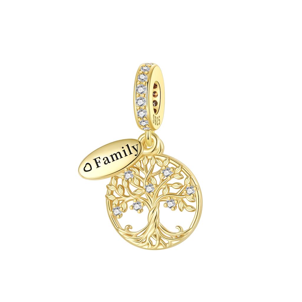 Silve Tree Of Life Charms Forever Love Beads Pendants Fit Bracelets Necklace Diy Birthday Jewelry Gifts