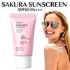 LAIKOU Crema Solare alla Ciliegia SPF50+ Protezione UV Viso Corpo Rinfrescante Impermeabile Idratante Correttore 30g