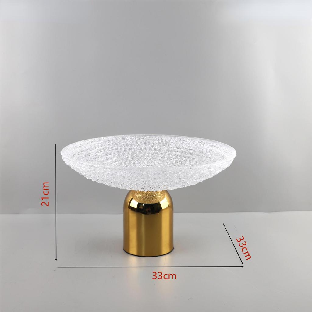 Golden Tray Desktop Storage Container Metal Mushroom Fruit Plate Tabletop Decorative Figurines Home Decoration Accessories
