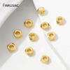 14K Gold Plated Brass Faceted Spacer Beads,Separator For Beads,DIY Bracelet Making Accessories,Jewelry Materials