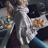 2025 Autumn/Winter Oversized Cable Knit Turtleneck Sweater