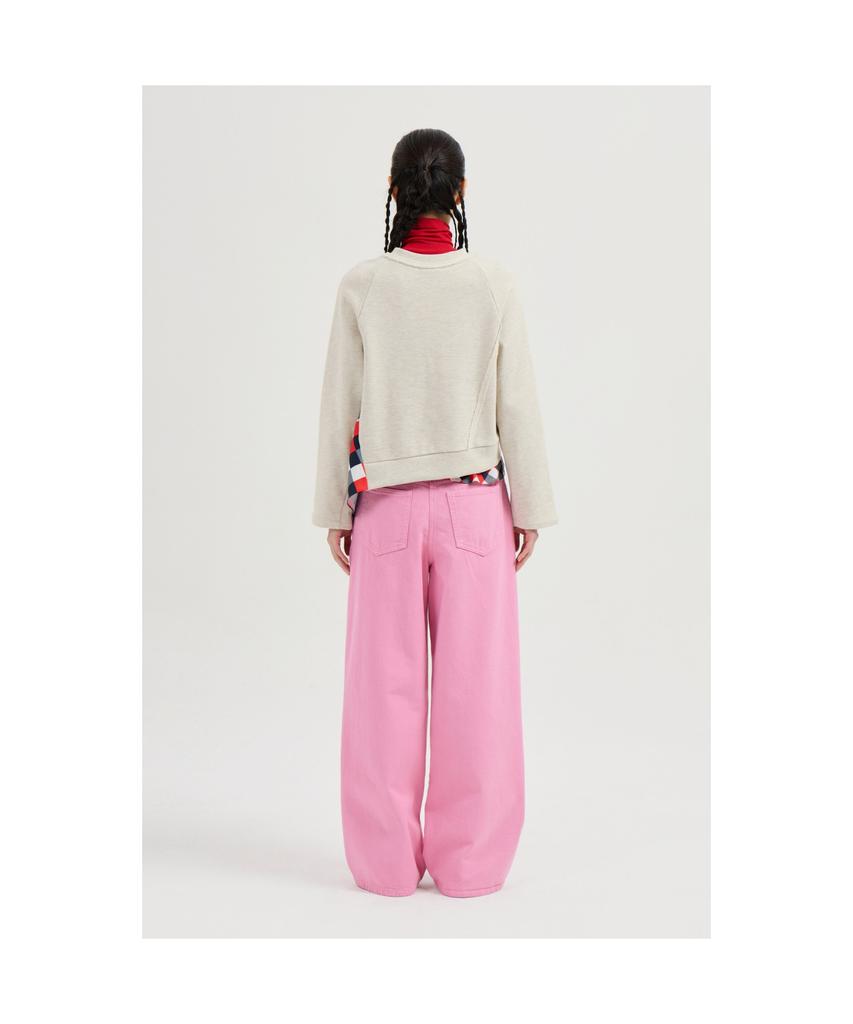 LUCKY CHOUETTE Two-Tuck Dying Denim Pants (Pink) Lfpds25155Pix