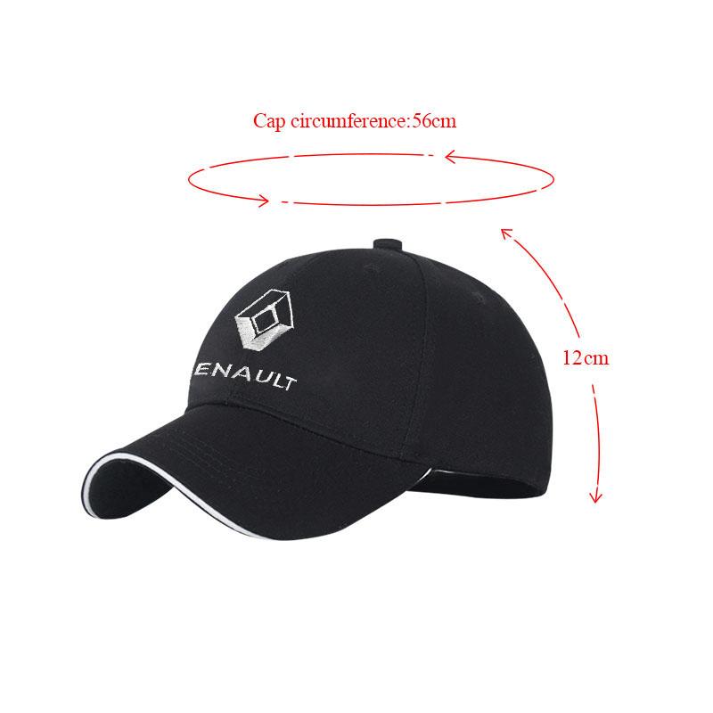 Casquette de Baseball LOGO Voiture Mode Homme Femme Chapeau de Soleil de Voiture pour Renault Dacia Megane 2 3 4 Twingo Clio Talisman Captur Trafic Kwid Scenic 2