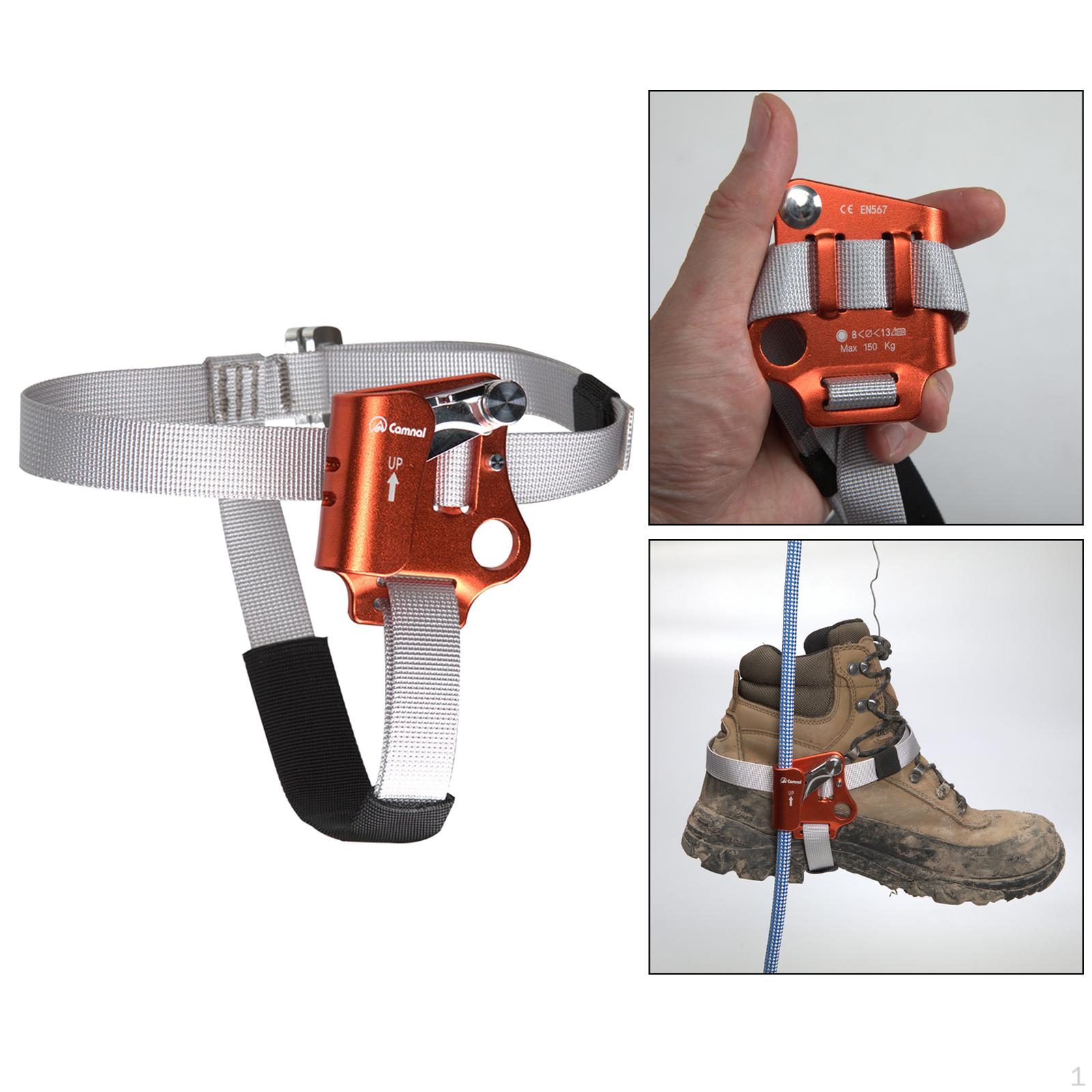 Foot Ascender for Outdoor Climbing and Caving with Rope Compatibility Left Foot