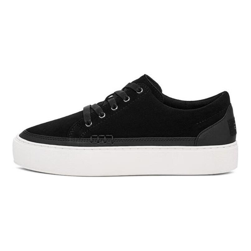 UGG Cakewalk Cow Split Leather Slip Resistant Low Top Skateboard Shoes Unisex Black 1170554-BLK
