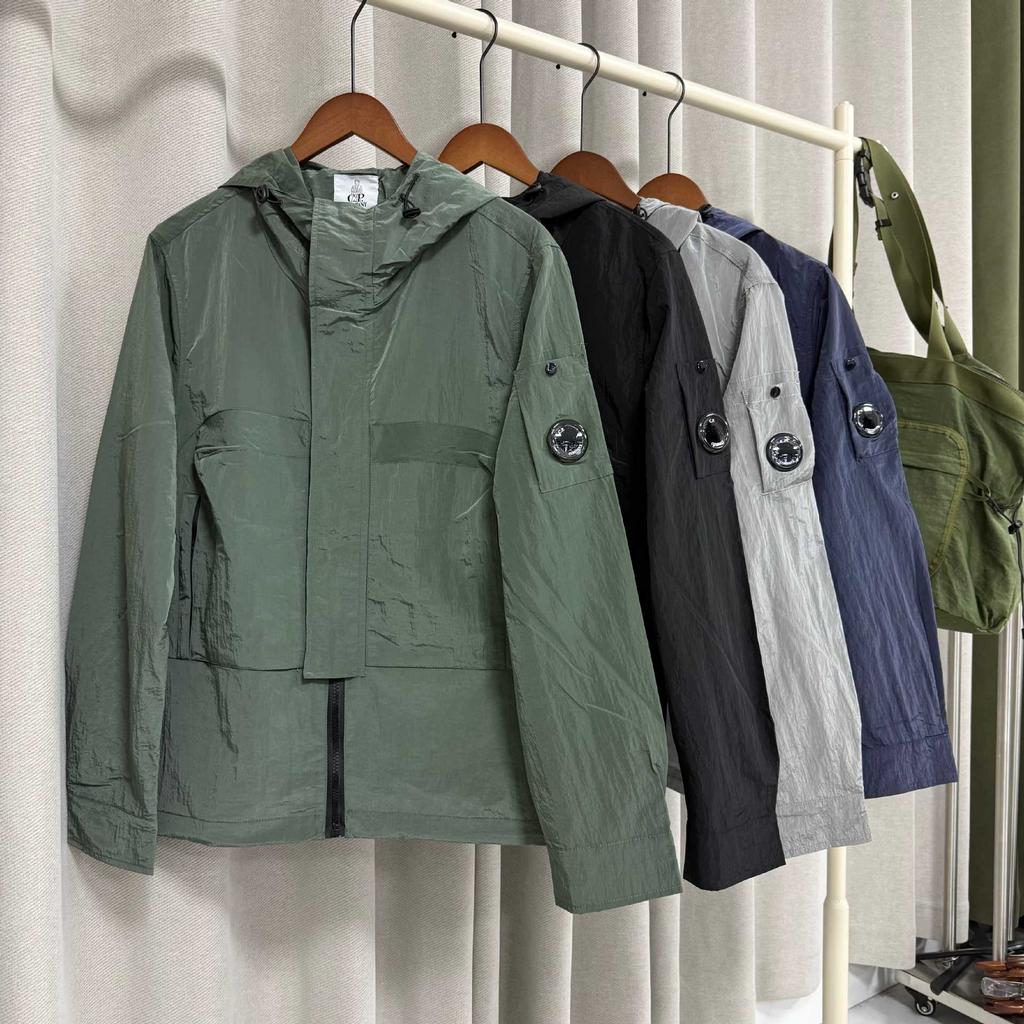 Cross-border Foreign Trade Spring CP Cp Pocket Lens Woven Metal Nylon Jacket Men's Outdoor Windproof Jacket