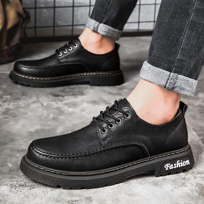 Genuine Leather Men Causal Mens Dress Shoe Business British Style Male Tooling Shoes Brogue Retro Brand High Quality Big Size 47