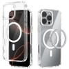 For iPhone 16 Pro Max Case Compatible with MagSafe Anti Scratch Clear TPU PC Phone Back Cover