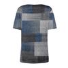 T-Shirts für Damen, plissiert, quadratischer Ausschnitt, elegante, lässige Blusen, bedruckt, kurzärmelig, Sommeroberteile, lockere Passform