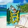Serviette de plage à motifs Pippi Longstocking - douce, absorbante, séchage rapide, lavable en machine - parfaite pour la natation, le camping, la plage