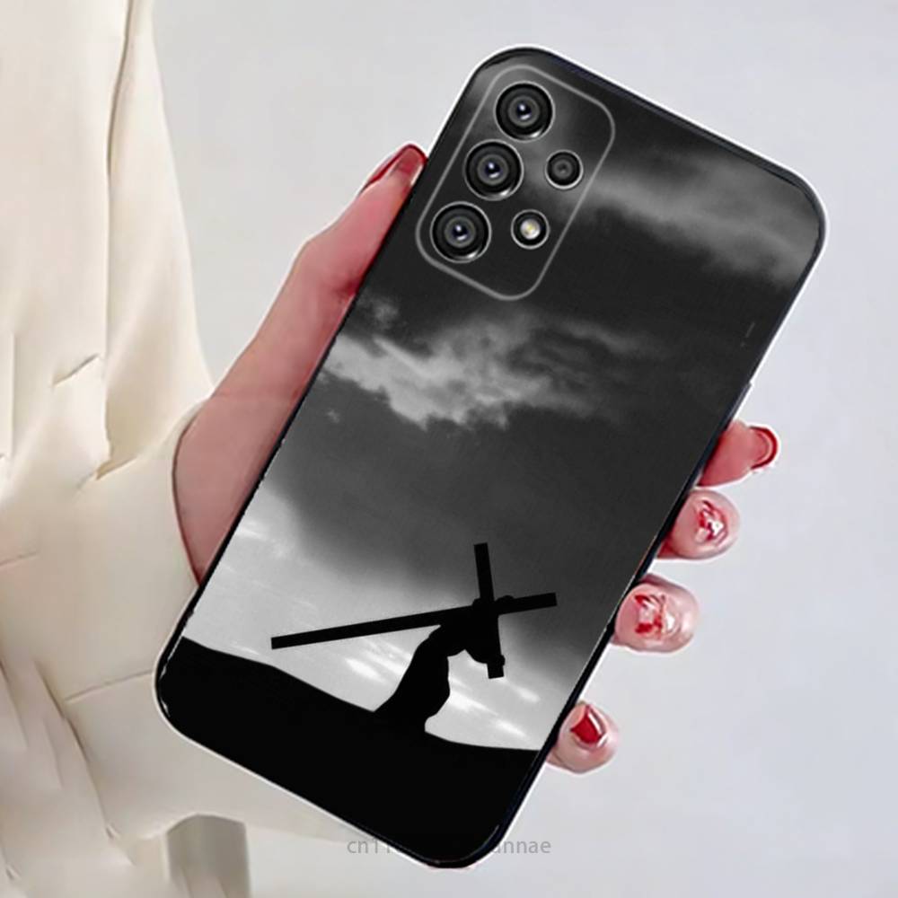 Bible Jesus Christian Cross Phone Case For Samsung Galaxy A13,21s,22,31,32,52,53,71,80,A91 Soft Black Shell