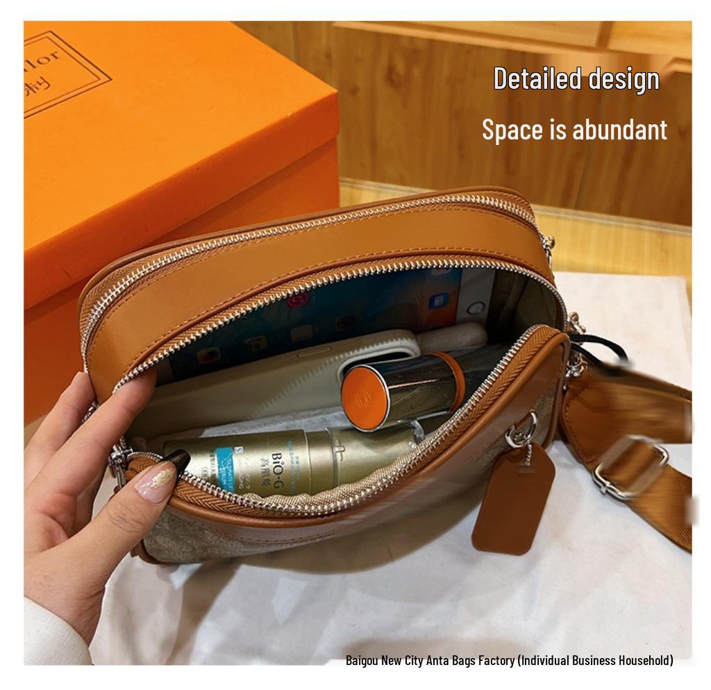 Trendige Damen Umhängetasche mit breitem Riemen - Vielseitiges und strukturiertes Design für Frauen