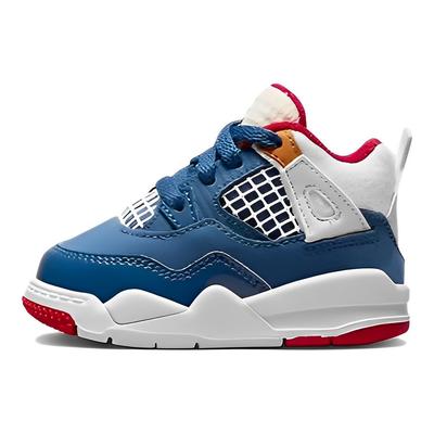 Zapatillas de Bebé Air 4 Retro TD Messy Room Azul Azul Francés Blanco DR6951-400