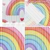 2D flat printing 2pcs Curtain Curtains Pastel Rainbow with Hearts Digital Printed Polyester Drapes Holiday Decorations for