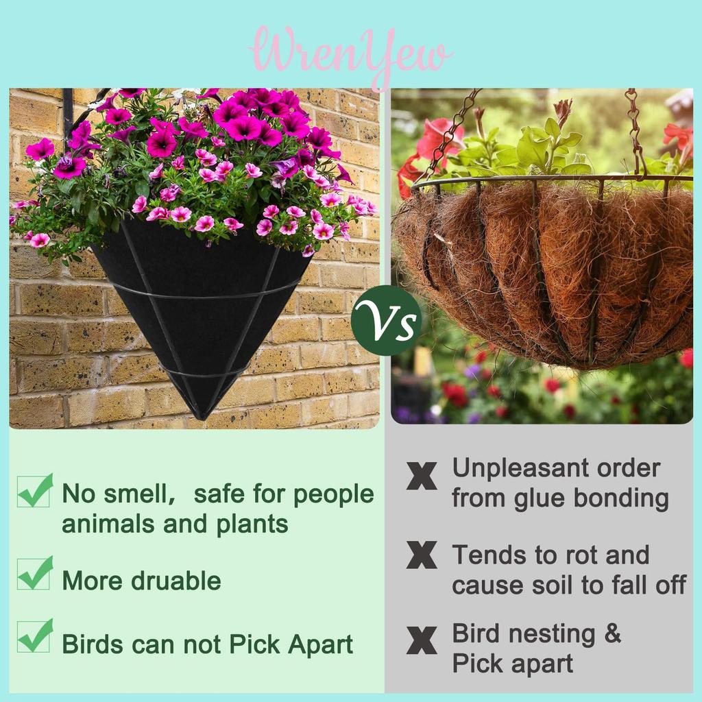 Cone Shaped Plant Pot Liner With Felt Material For Outdoor Garden Decor