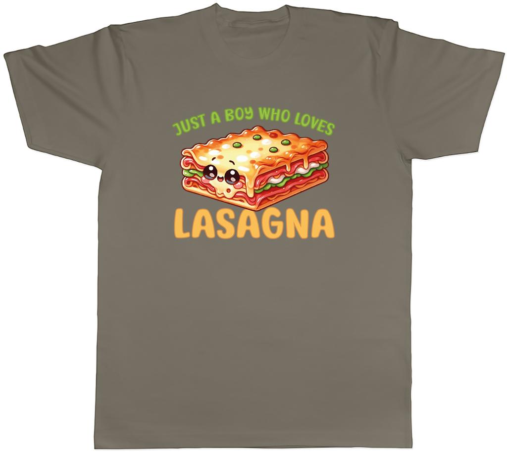 Nur ein Junge, der Lasagne liebt Unisex T-Shirt Italien Essen Schichten Käse T-Shirt Geschenk