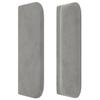 Tête de lit - Maison Exclusive - Avec oreilles - Velours gris clair - Hauteur réglable - 163x16x78/88 cm