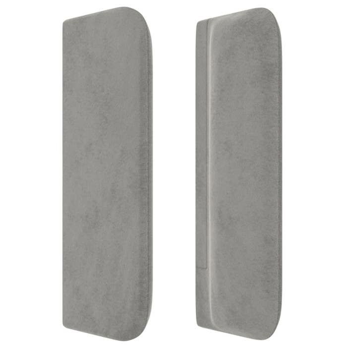 Tête de lit - Maison Exclusive - Avec oreilles - Velours gris clair - Hauteur réglable - 163x16x78/88 cm