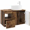 Bathroom Furniture Set 2 pcs Reclaimed Wood Engineered Wood