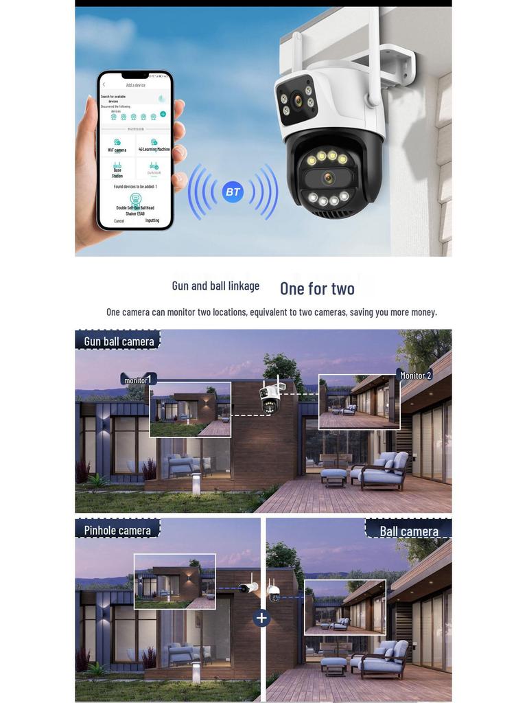 8MP Dual-Lens Wireless Outdoor WiFi Ultra HD Camera