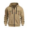 Casual Men's Zip-Up Hoodie Streetwear Comfortable Loose Fit Autumn Winter Keep Warm Sweatshirt Fashionable Men's Clothing
