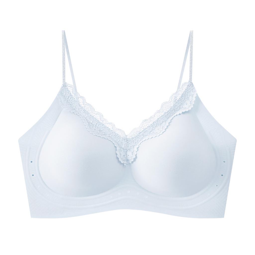 Women's Ultra-thin Jelly Underwear With Seamless Fine Sparkling Shoulder Straps, Comfortable And Cool Feeling, Beautiful Vest Bra
