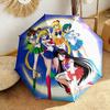 Japanese Style Cute Cartoon Theme Sailor Moon Tsukino Usagi Cartoon Umbrella Portable Home Essential Travel Outdoor Iron Multi Functional Umbrella B7