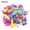 150Pcs Durable Bright Color Widely Used Labor-saving Pencil Erasers Topper Hat Sketching Tool School Supplies Top Eraser