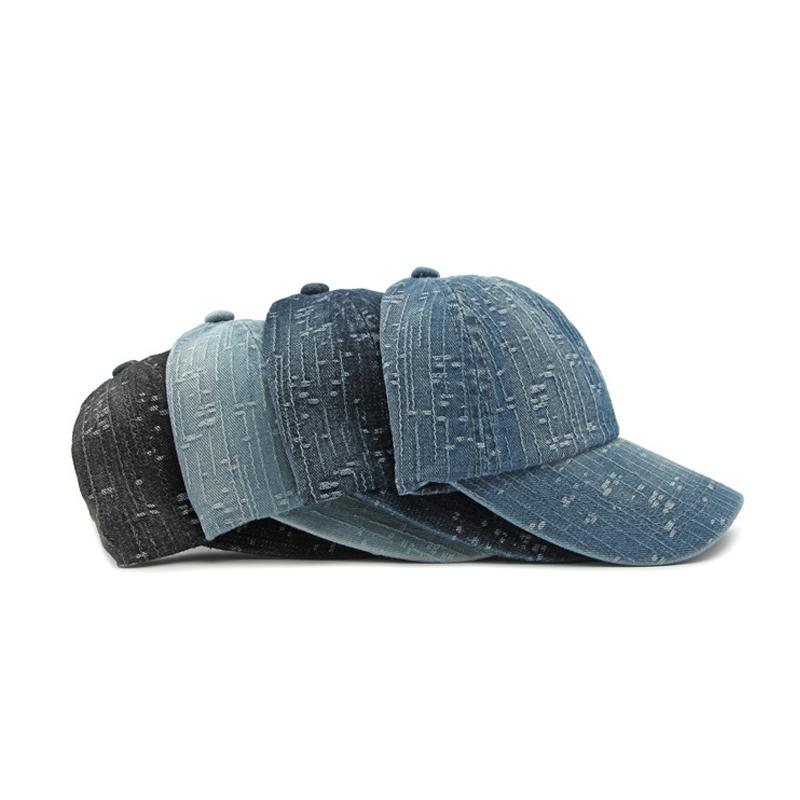 Herbst Winter Denim Baseball Kappe Frauen Jacquard Kappe Im Freien Sonnenschutz Hut Pferdeschwanz Panama Kappe