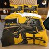 Skeleton Office Worker Duvet Cover Set Gothic Skull Typing On Computer Print Quilt Cover Set Vintage Cozy Bedding Set Home Decor