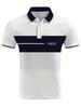 [Printed Design - Not Textured] Men'S Versatile Digital Print Golf Polo Shirt, Business Casual, Classic Easy, Workplace Commuting, Summer Breathable