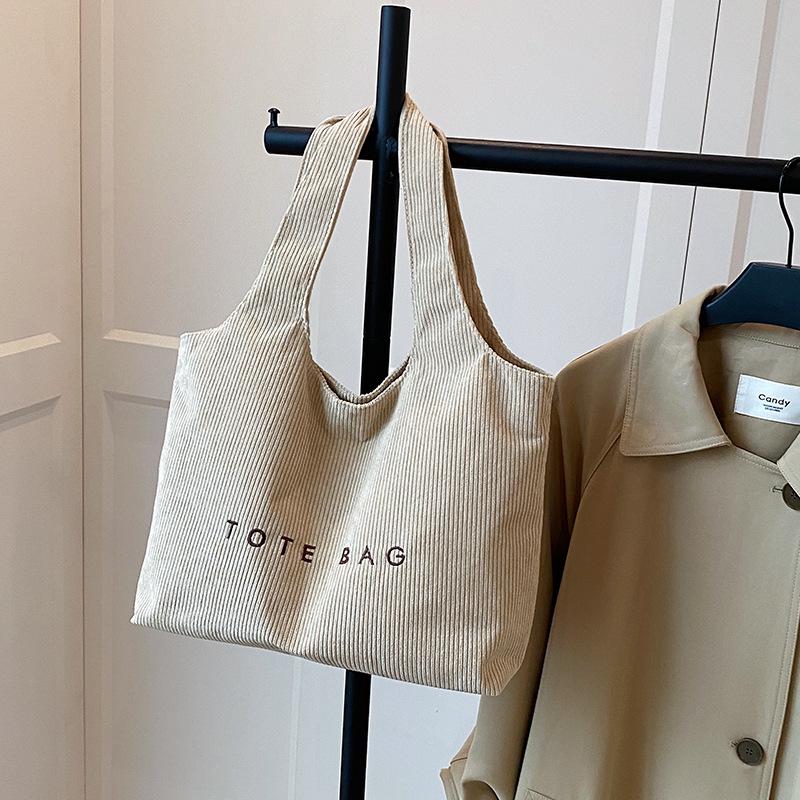 

Вельветовая сумка женская новая повседневная универсальная сумка через плечо сумка-тоут большой вместимости сумка для учебы/работы хаки