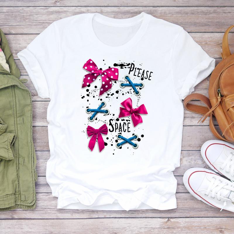 (Asian Size) T Shirt Lady Female Top Short Sleeve T-shirts Casual Printed trend butterfly style Clothing Women Fashion Graphic Tee