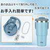 TYESO tumbler straw 600ml water bottle thermal insulation large capacity stainless steel lid spill-proof portable handle vacuum insulated double wide