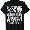 Camiseta de Motociclista, Compañero de Viaje de por Vida, Esposo y Esposa, 100% Algodón.Jpg