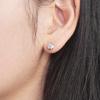 Ost [Puremond] Simulant Diamond Pure Drop Silver Earrings Ots123C01Dww