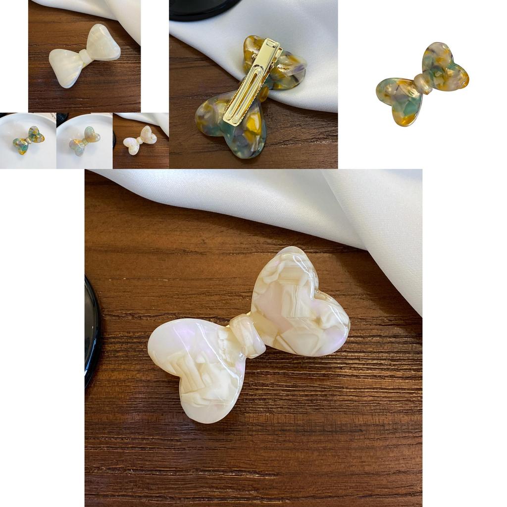 Adorable Multi-color Heart Bow Hair Clip For Women Stylish And Versatile Accessories