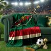 Minnesota-Wild Hockey Team Throws Blanket Flannel Blankets Plush for Couch Bed Gifts for Men Women Travel picnic blanket Christmas fan gifts