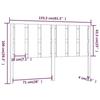 VidaXL Headboard Honey Brown 155.5x4x100 Cm Solid Pine Wood 817998