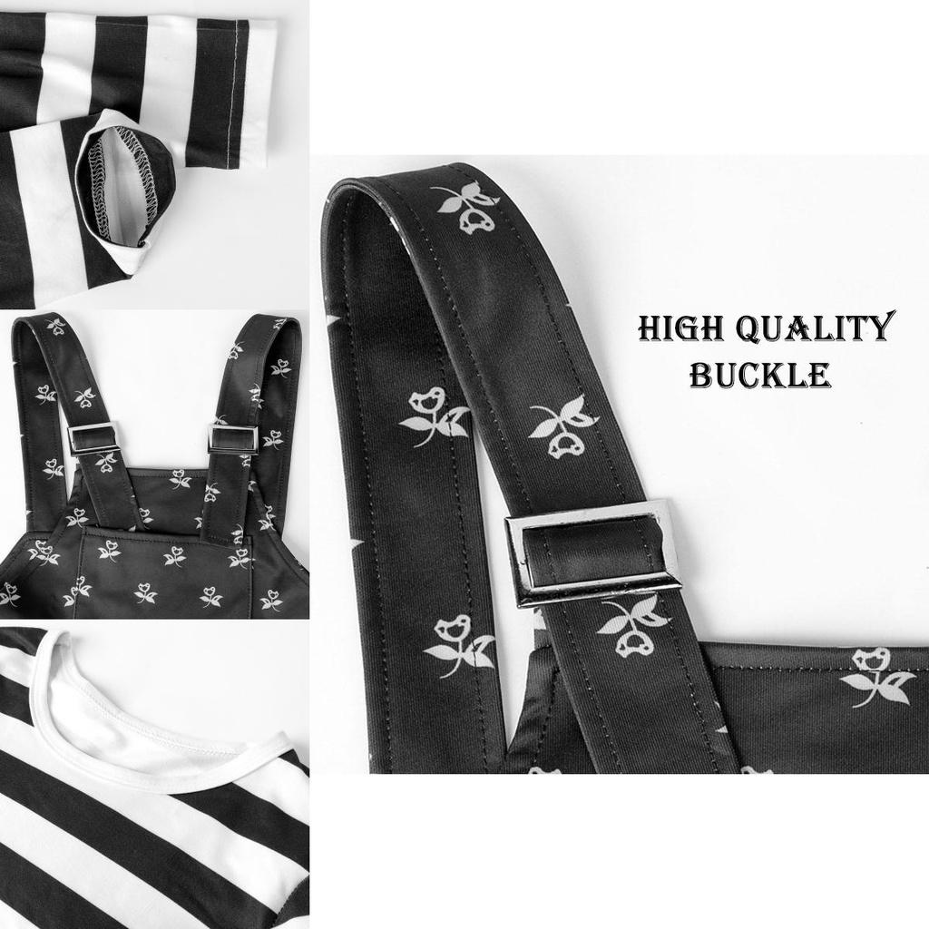 Wednesday Addams Cosplay Costumes Boys Girls Kids Overalls Halloween Xmas Party