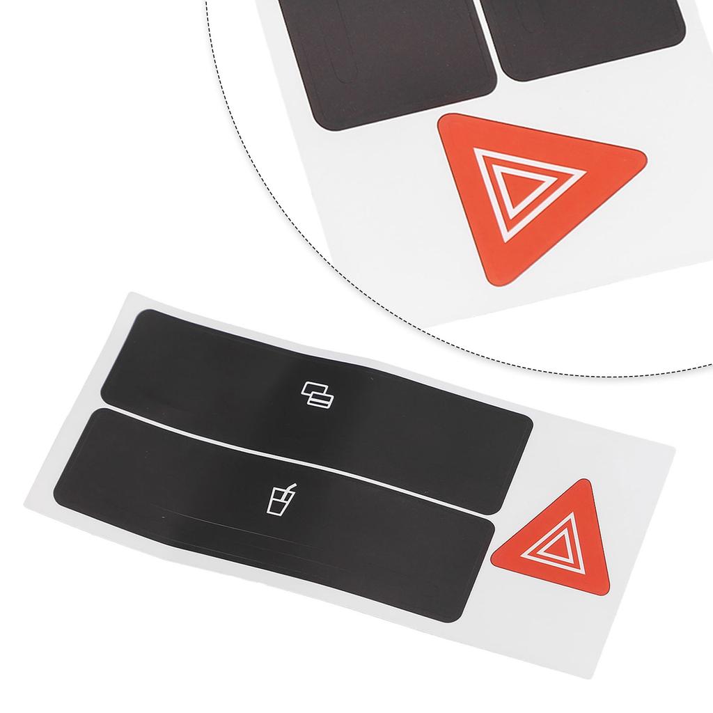 Heiße brandneue Aufkleber-Aufkleber-Aufkleber Schwarz Schwarz Overlay Praktische Knopfreparatur Auto-LKW-Teile Mittelkonsole