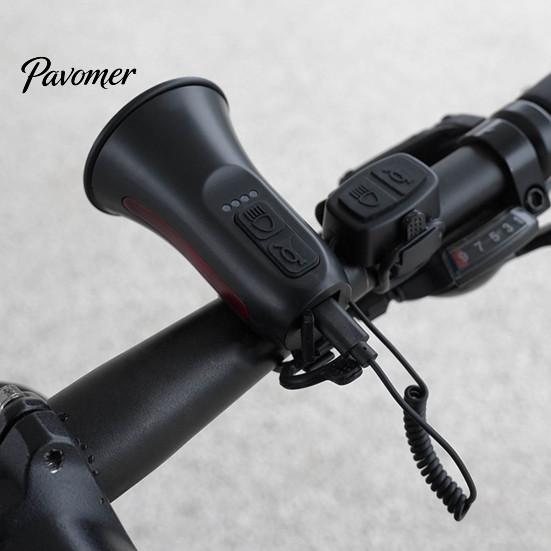 Handlebar Bell Electric Bike Loud Crisp Clear Sound Rechargeable E-bike Horn Waterproof Anti-Theft Alarm Bicycle Accessory
